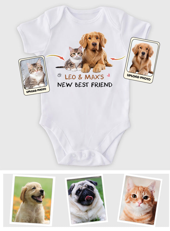 Custom Cartoonized Pet Photo - Gift for Newborn - Personalized Baby Onesie