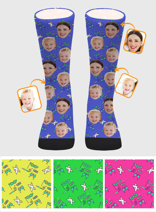 Individuelles Gesichtsmuster - Personalisierte Socken für Stiefmütter