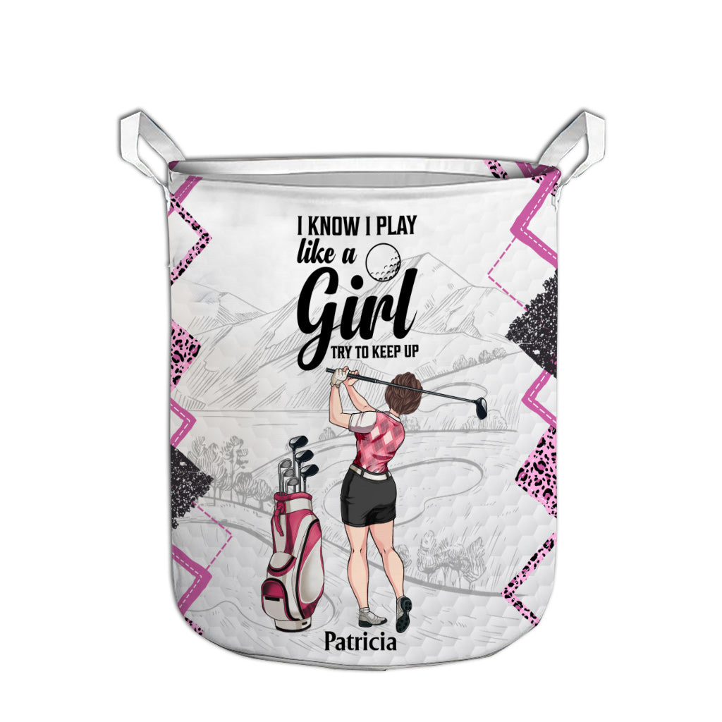 Golfunterricht – Golfgeschenk für sie, Freundin, Ehefrau, Tochter – Personalisierter Aufbewahrungskorb