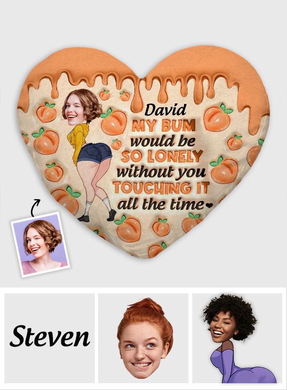 Mein Po ist einsam ohne dich – personalisiertes Kissen in Pärchenform