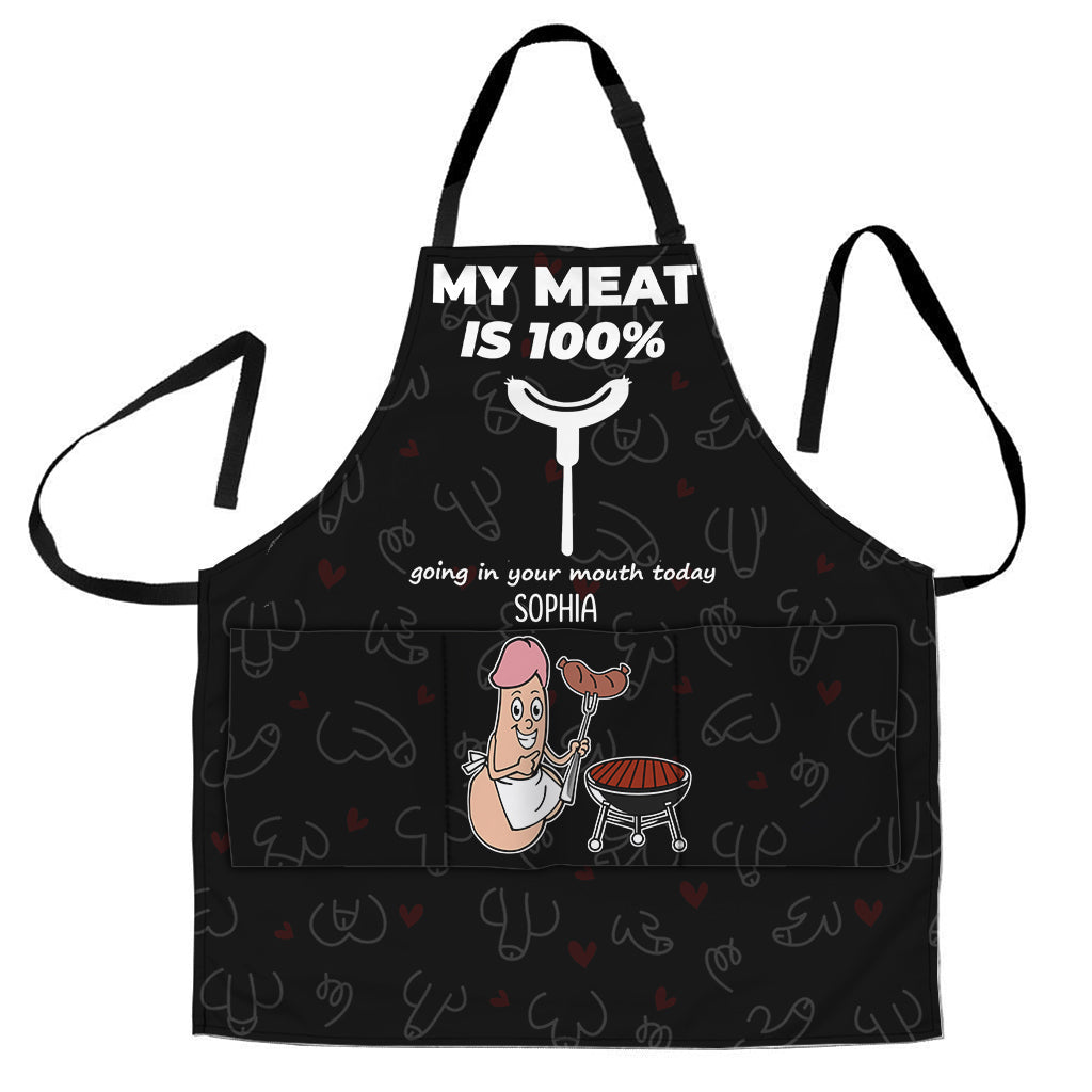 Mein Fleisch landet heute zu 100 % in deinem Mund – personalisierte Pärchenschürze