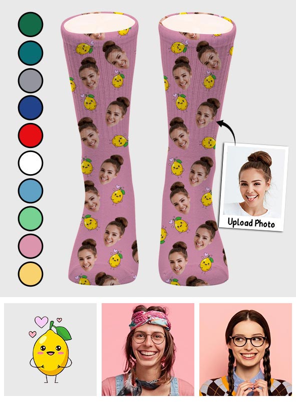 Lustiges Symbolmuster – Personalisierte Socken für die Tante