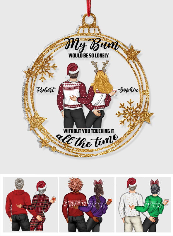 „Touch My Bum“ – Personalisierter transparenter Pärchen-Anhänger