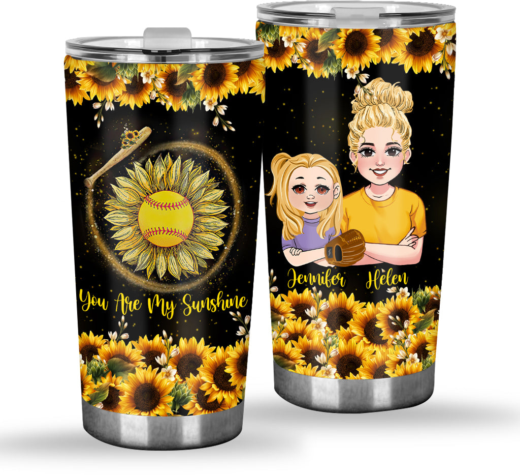 Du bist mein Sonnenschein – personalisierter Softball-Becher