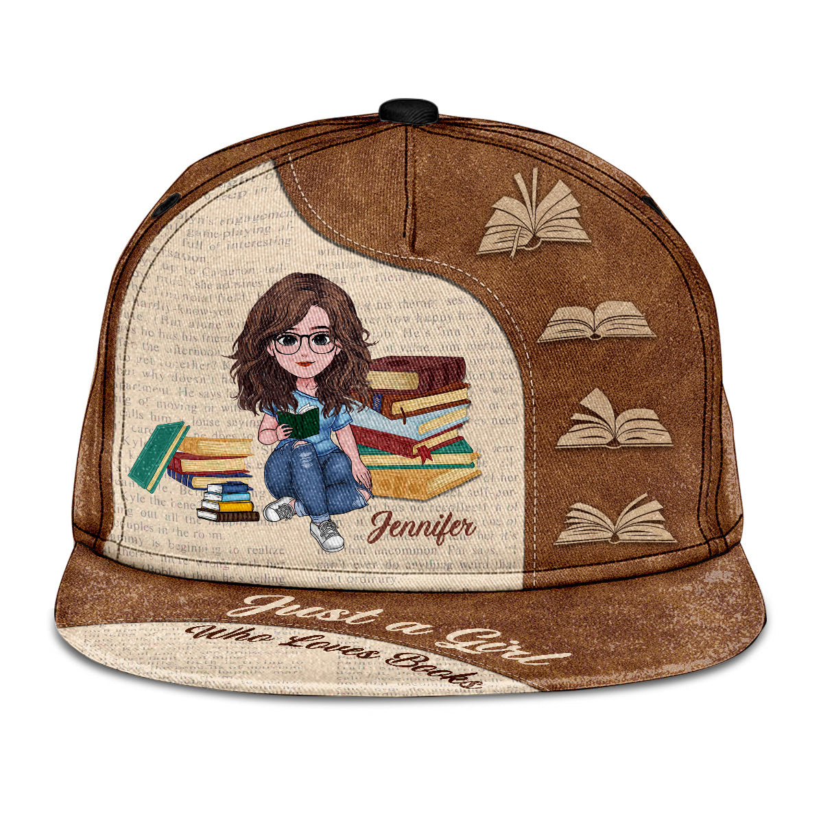 Just A Girl Who Loves Books - Personalized Book Snapback