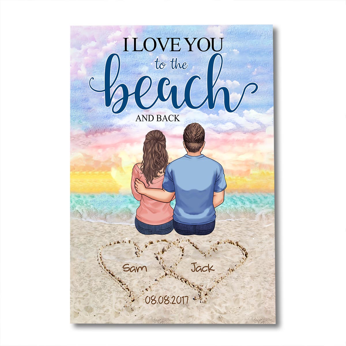 „Du und ich, wir schaffen das“ – Personalisierte Leinwand und Poster für Paare