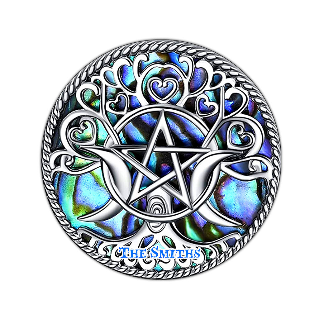 Triple Moon Pentacle - Personalized Witch Round Rug