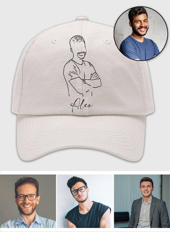 Custom Photo - Personalized Son Embroidered Classic Cap