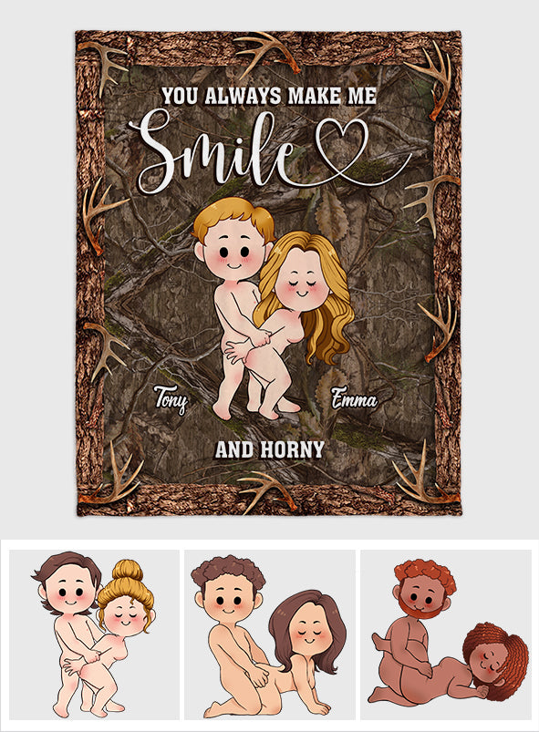 Du bringst mich zum Lächeln – personalisierte Jagddecke