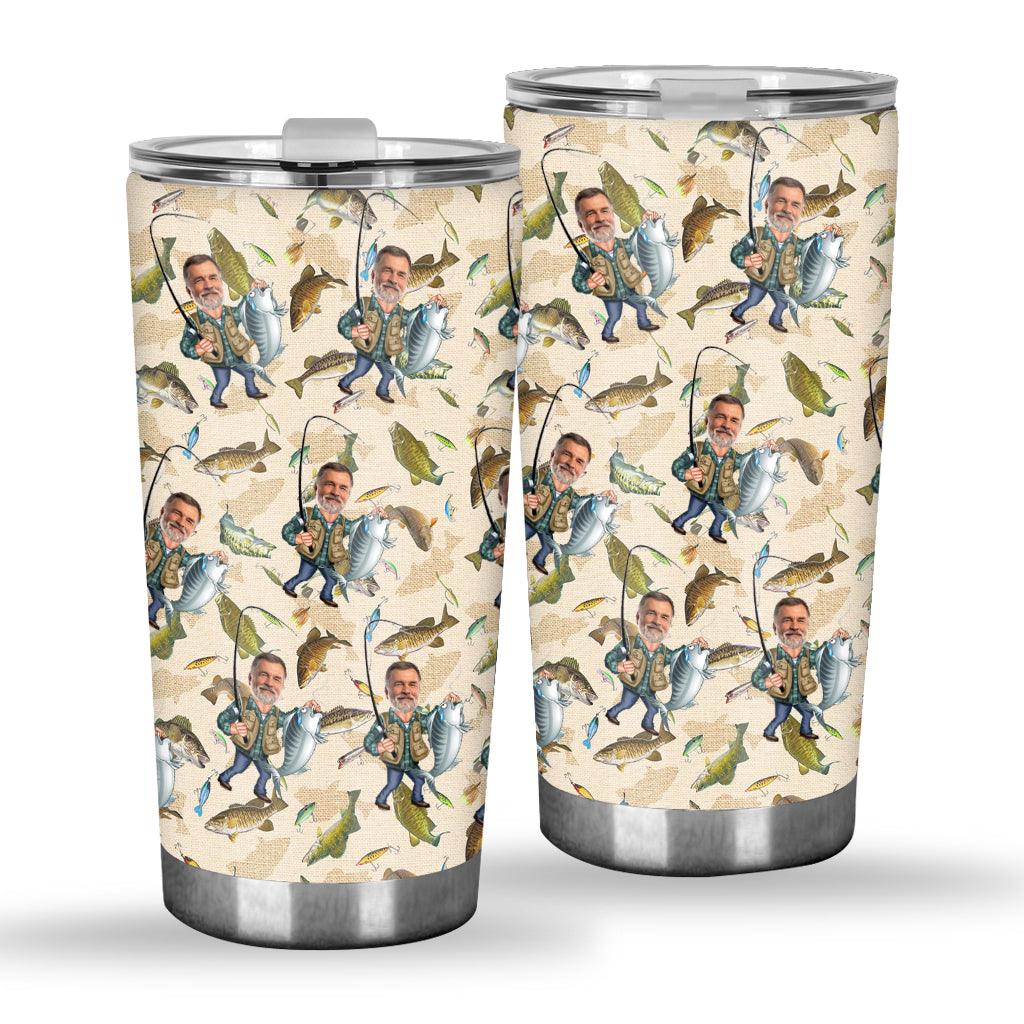Photo Inserted Funny Fishing - Personalized Fishing Tumbler