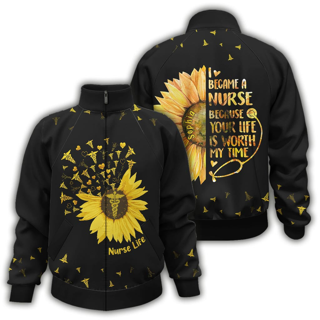 Stolz, Krankenschwester zu sein – Personalisierte Krankenschwester-Reißverschlussjacke