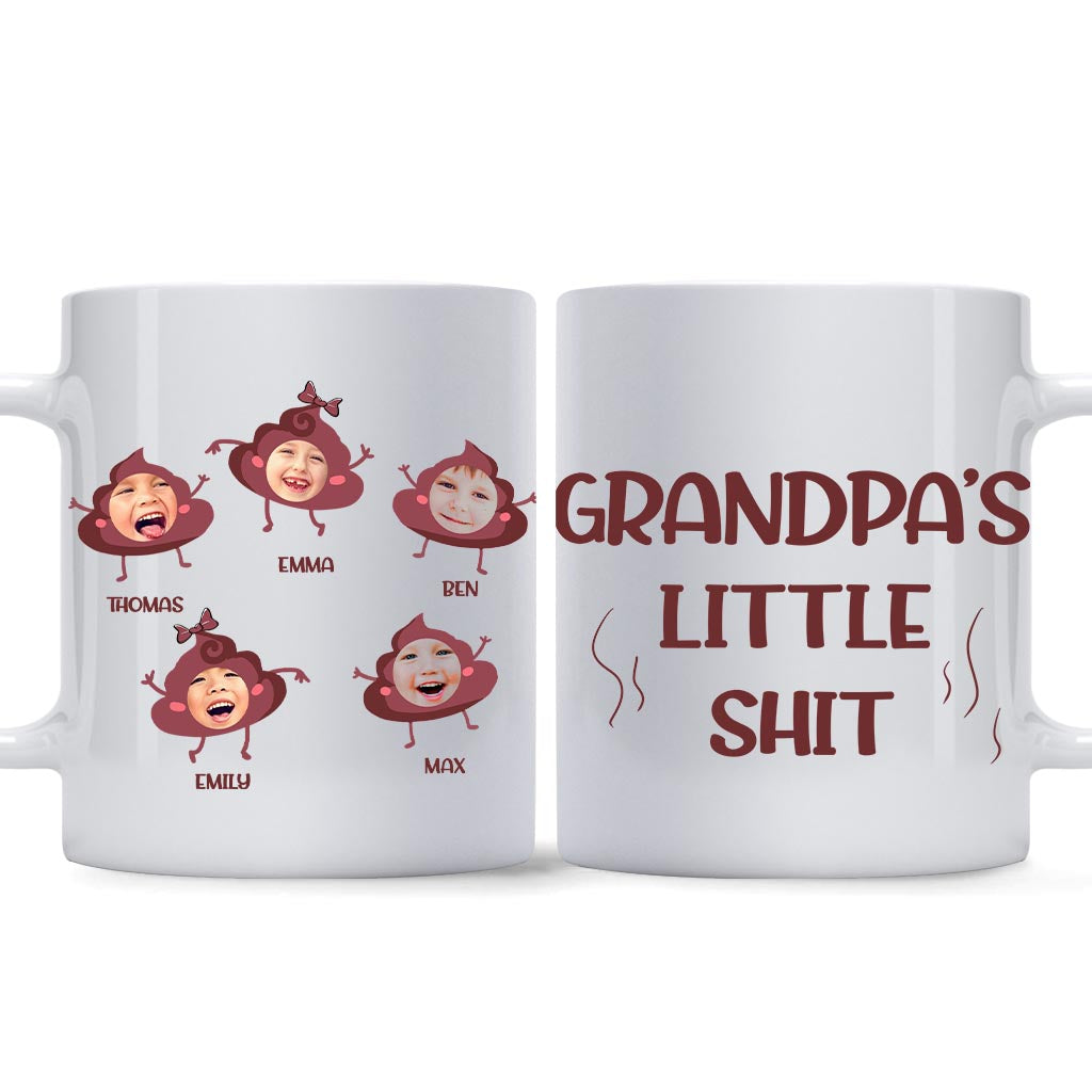 Papas kleiner Scheißer – Geschenk für Papa, Opa, Mama, Onkel, Tante, Oma – Personalisierte Tasse