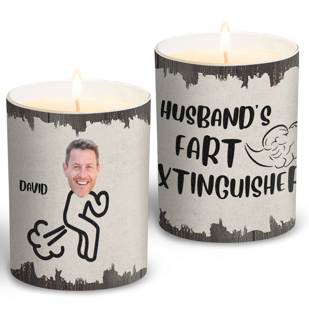 Furzlöscher – Geschenk für Papa, Oma, Opa, Mama, Onkel, Tante, Sohn, Tochter, Bruder, Schwester, Enkelin, Enkel, Ehemann, Ehefrau, Freund, Freundin, Freund – Personalisierte Kerze mit Holzdeckel