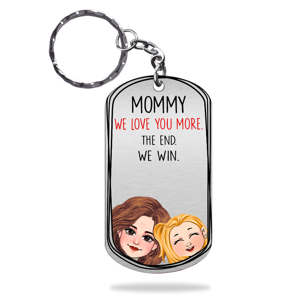 Papa, ich hab dich lieb! – Geschenk für Papa, Oma, Opa, Mama, Onkel, Tante – Personalisierter Edelstahl-Schlüsselanhänger