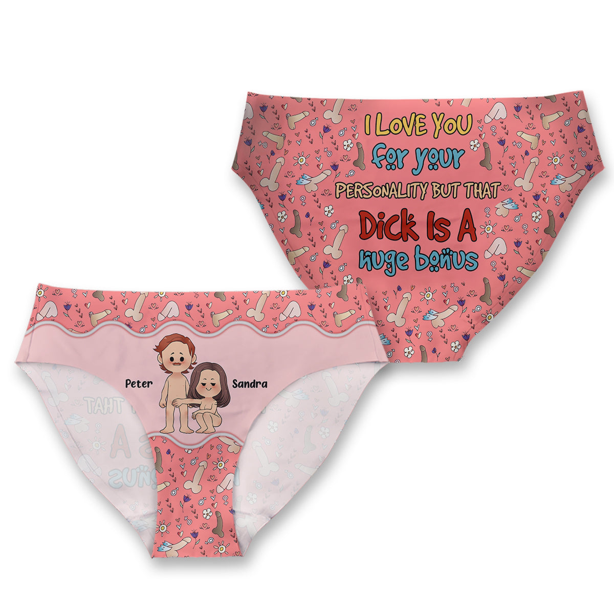 Ich liebe dich für deine Persönlichkeit – Personalisierte Slips für Paare