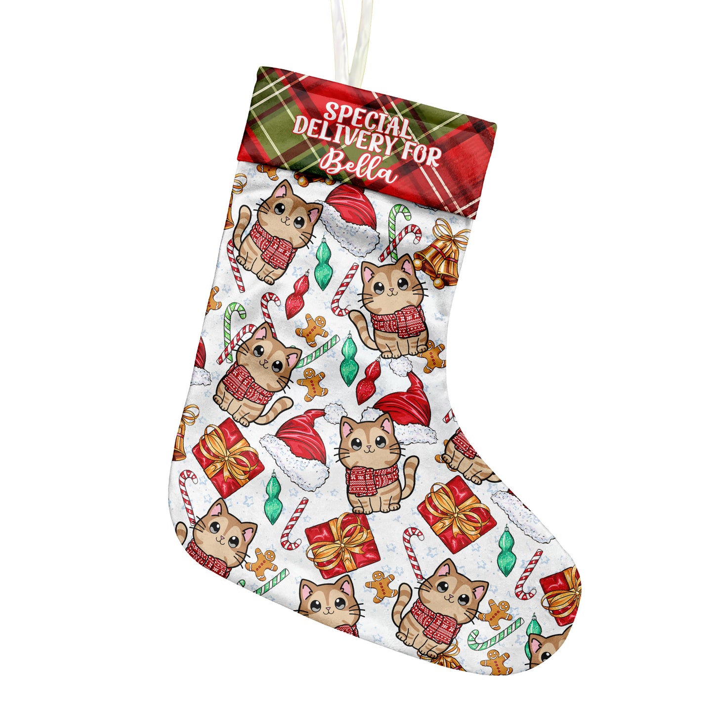 Miau-Weihnachten – personalisierte Katzen-Weihnachtsstrümpfe