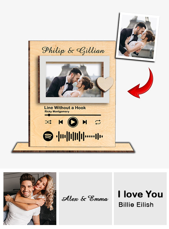 Unser Lied – Personalisiertes, dreistöckiges, großes, freistehendes Poster für Paare