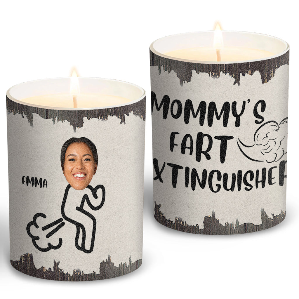 Furzlöscher – Geschenk für Papa, Oma, Opa, Mama, Onkel, Tante, Sohn, Tochter, Bruder, Schwester, Enkelin, Enkel, Ehemann, Ehefrau, Freund, Freundin, Freund – Personalisierte Kerze mit Holzdeckel