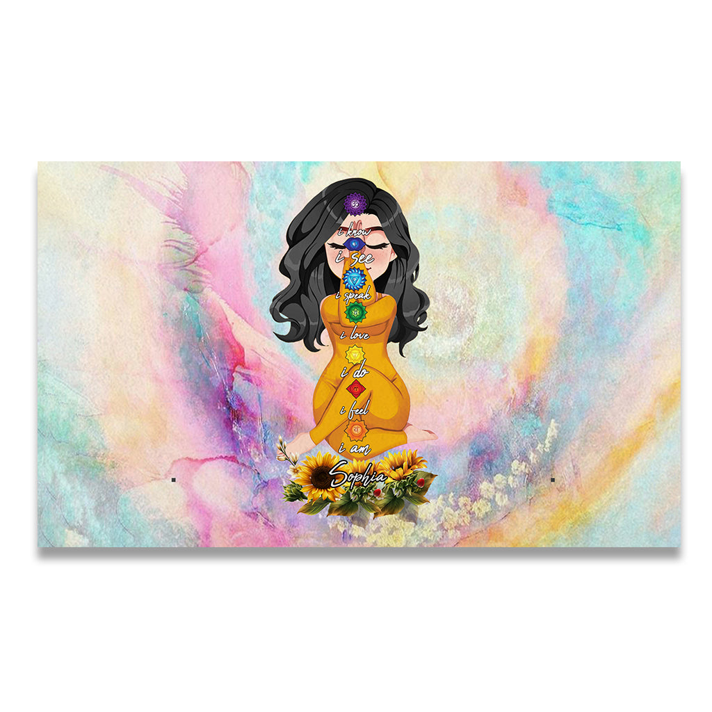 Lass den Scheiß los – Personalisierte Yoga-Fußmatte