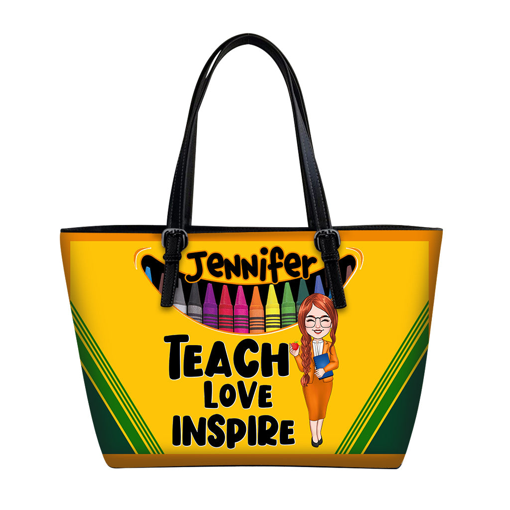 Positive Affirmationen Schmetterling - Personalisierte Schmetterlings-Ledertasche