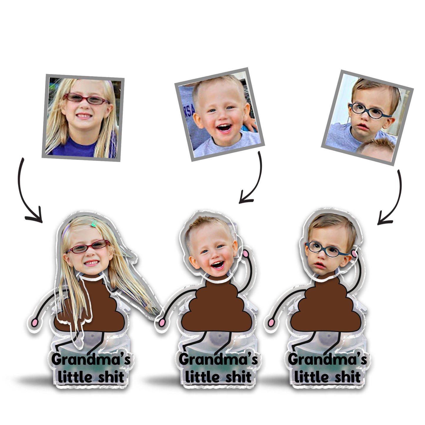 Oma, du kleine Schlampe – Geschenk für Oma – Personalisierter Wackelkopf
