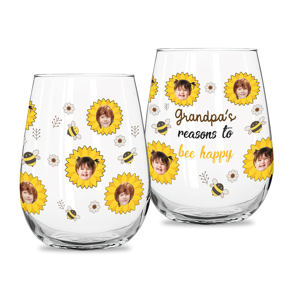 Nanas Gründe – Geschenk für Oma, Mama, Opa, Papa – Personalisiertes Weinglas
