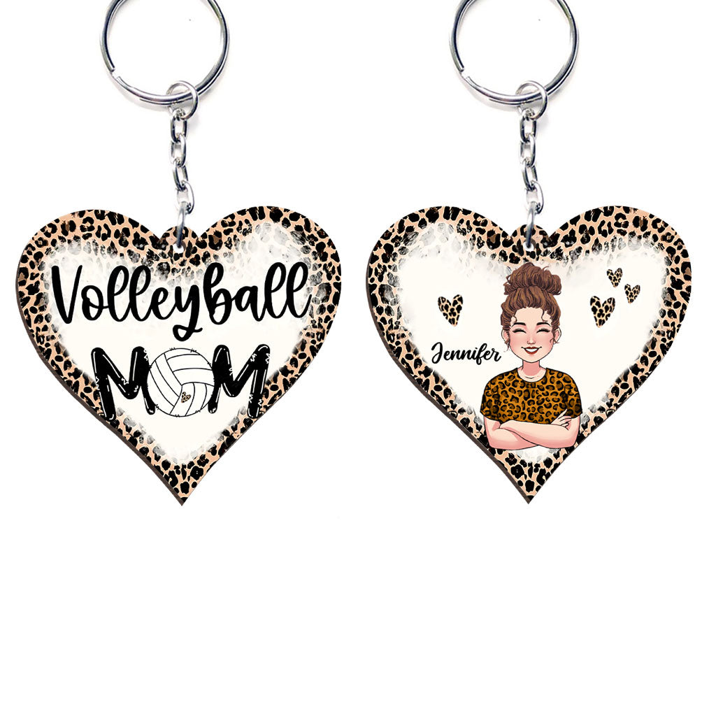 Volleyball-Mama – Personalisierter Volleyball-Schlüsselanhänger