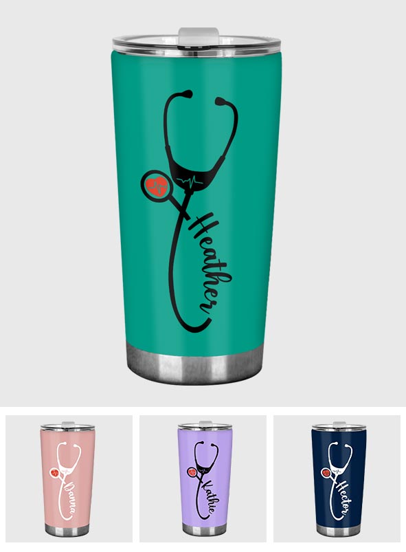 Krankenschwester-Stethoskop - Personalisierter Krankenschwester-Trinkbecher