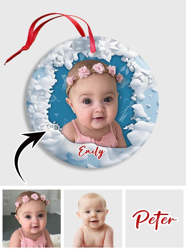 My Kids - Personalized Kid Ceramic Circle Ornament