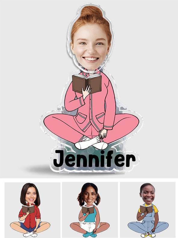 Einfach ein Mädchen, das Bücher liebt – personalisiertes Buch mit wackelndem Kopf