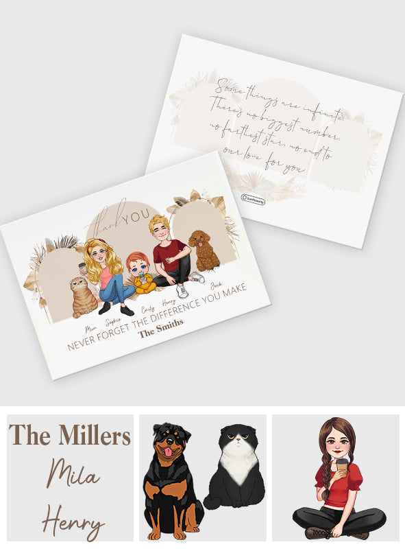 Dankeschön – personalisierte Grußkarte