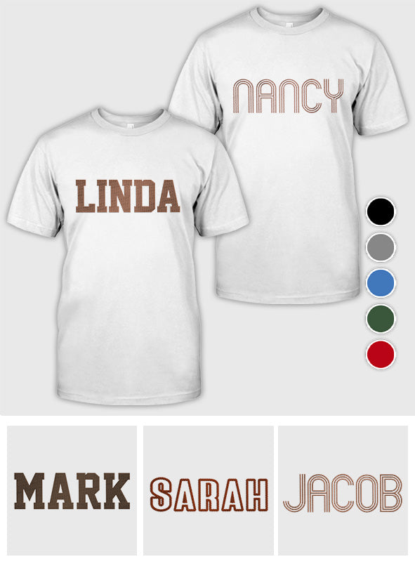 Personalisiertes T-Shirt mit Stickerei für deine beste Freundin – Individueller Name