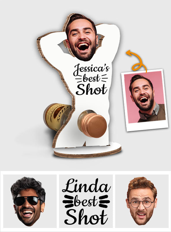 Dein bester Schuss – Geschenk für Ehemann, Ehefrau, Freund, Freundin – Personalisierte, freistehende Holzplakette