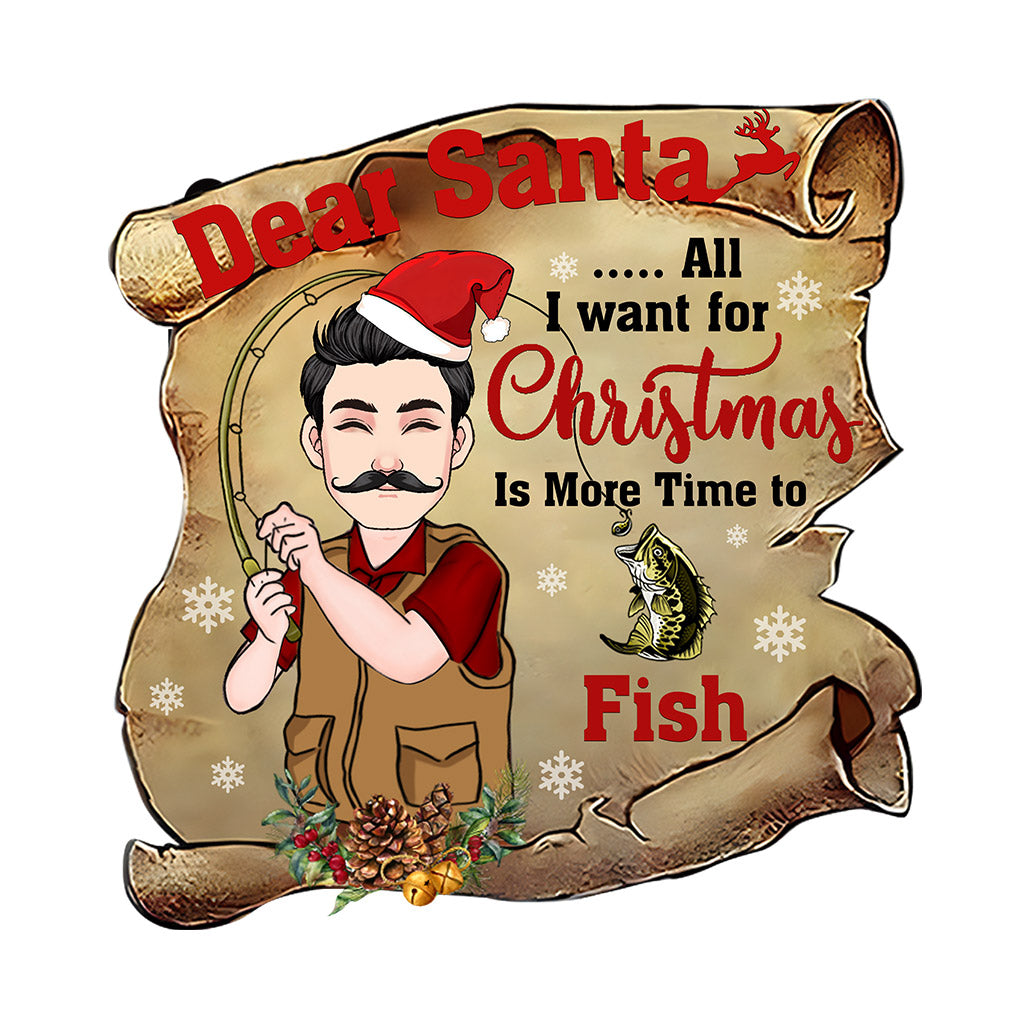 Lieber Weihnachtsmann – Personalisierte Fußmatte in Angelform