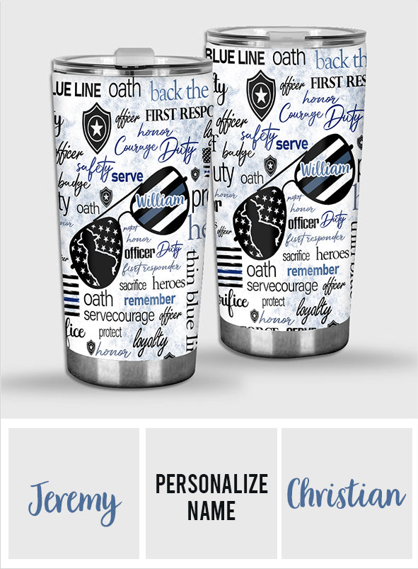 Police Officer - Personalized Police Officer Tumbler