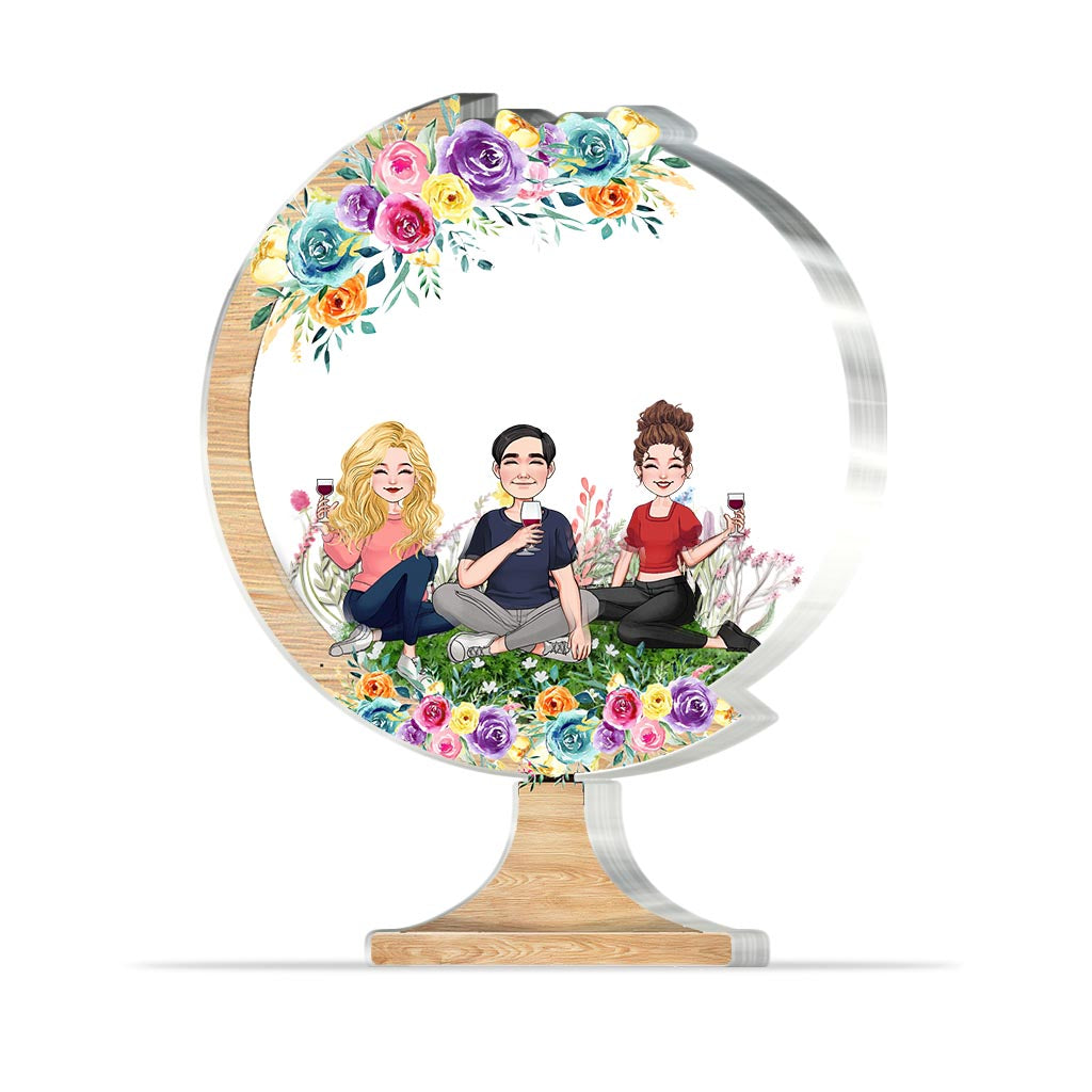 Du machst die Welt zu einem besseren Ort – Geschenk für Mama, Oma, Tochter, Sohn, Enkelin, Enkel, Papa, Opa, Tante, Schwester, Freundin – Personalisierte Acrylplakette in individueller Form