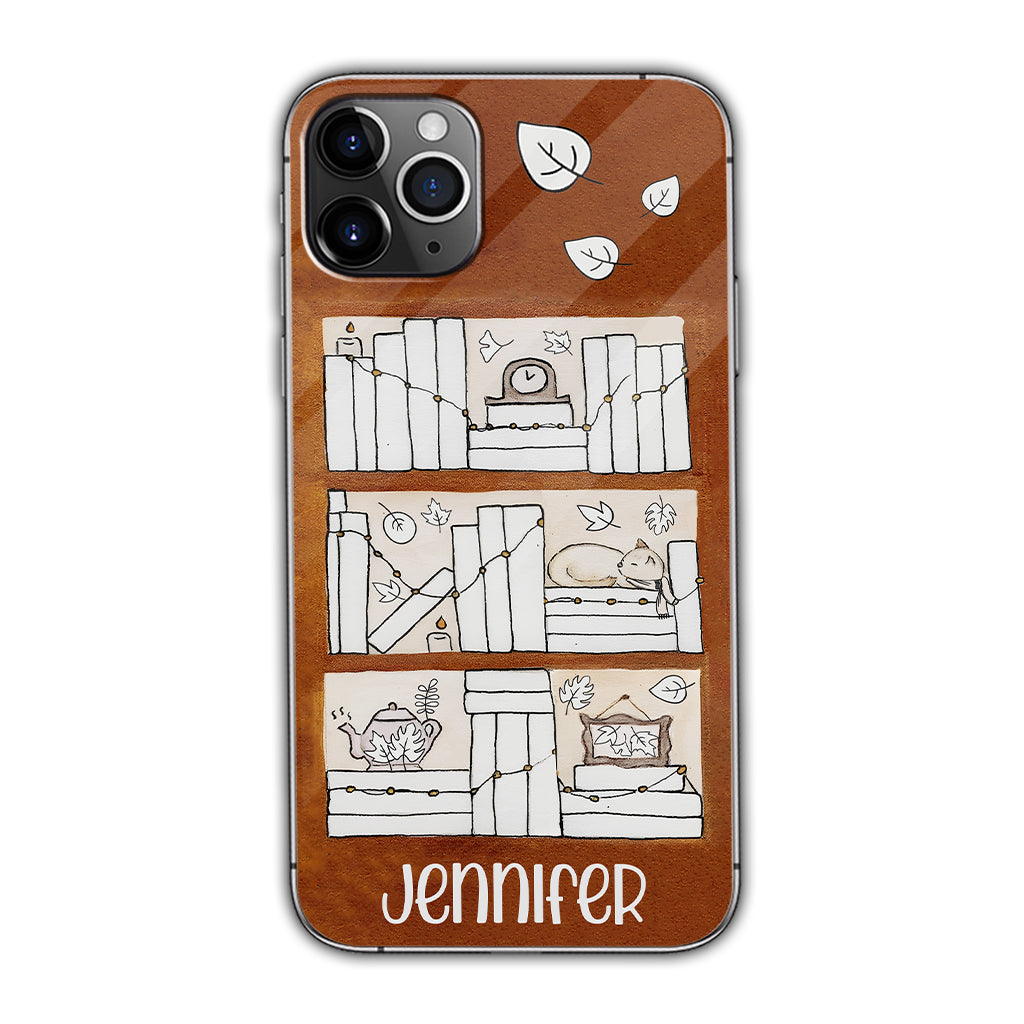 Lesetracker für vier Jahreszeiten – Personalisierte Buch-Handyhülle