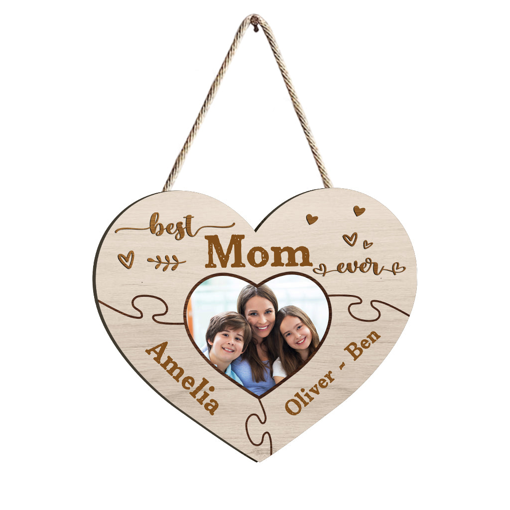 Die beste Oma aller Zeiten – Geschenk für Oma, Opa, Mama, Papa, Tante, Onkel, Schwester, Bruder – Personalisiertes Holzschild