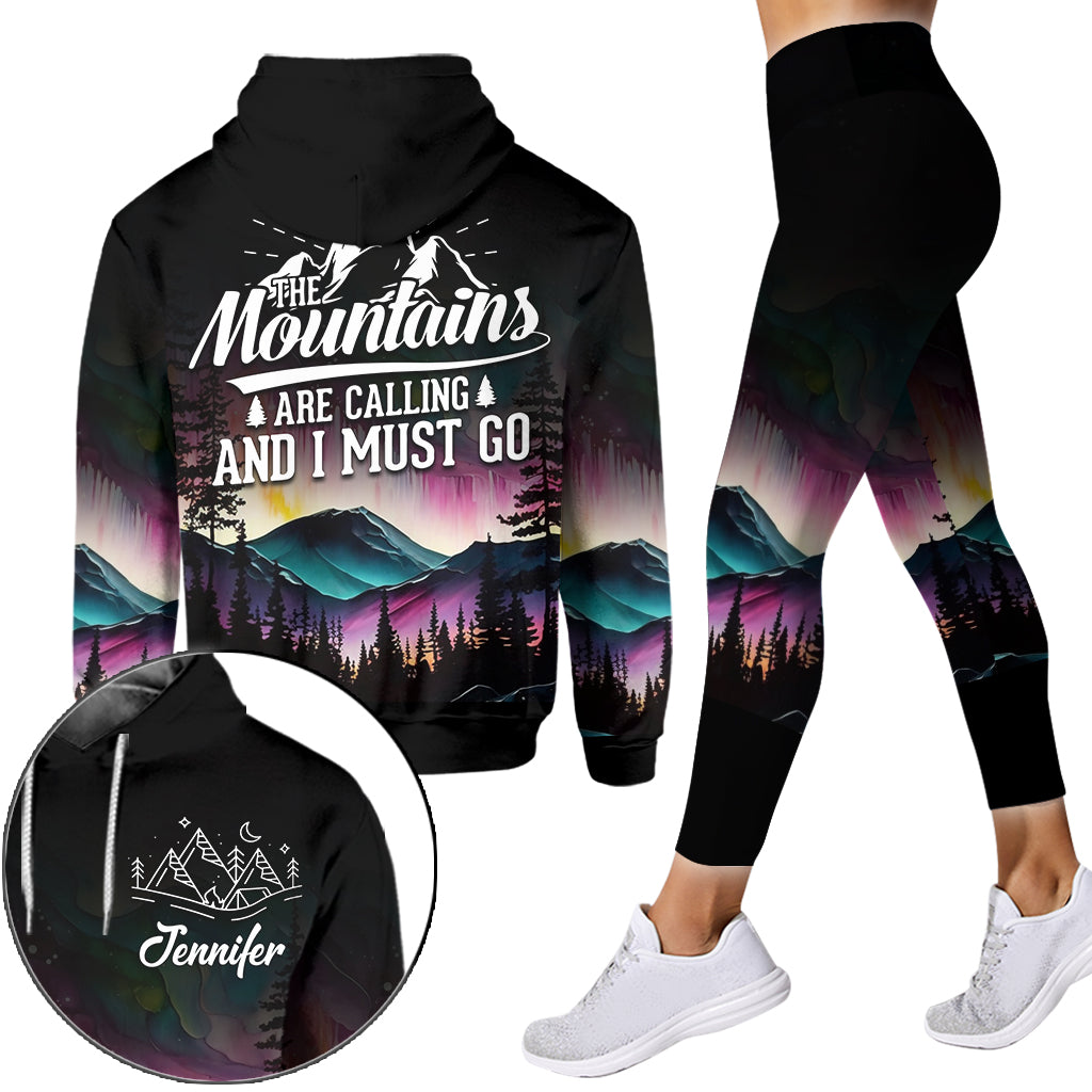 The Mountain Is Calling - Personalized Hiking Hoodie and Leggings