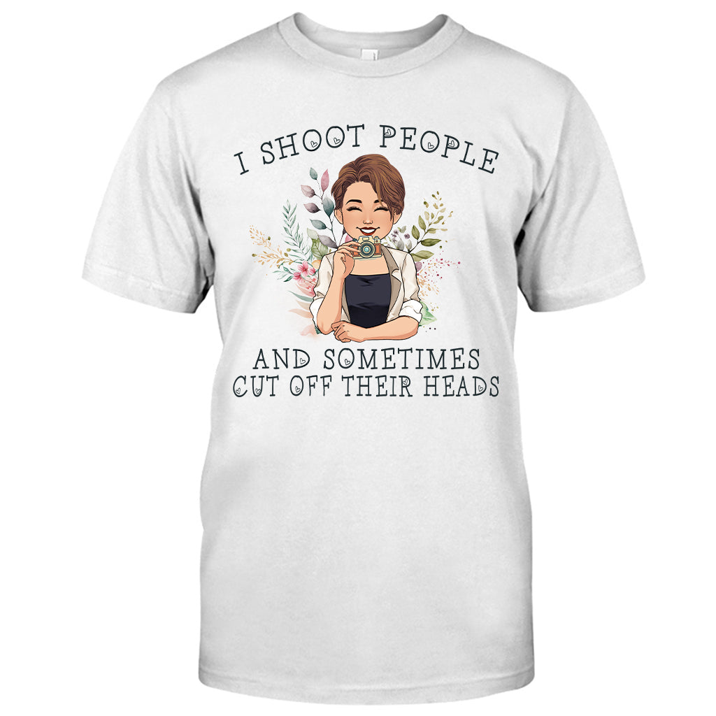 Ich fotografiere Menschen – Personalisiertes Fotografie-T-Shirt und Hoodie