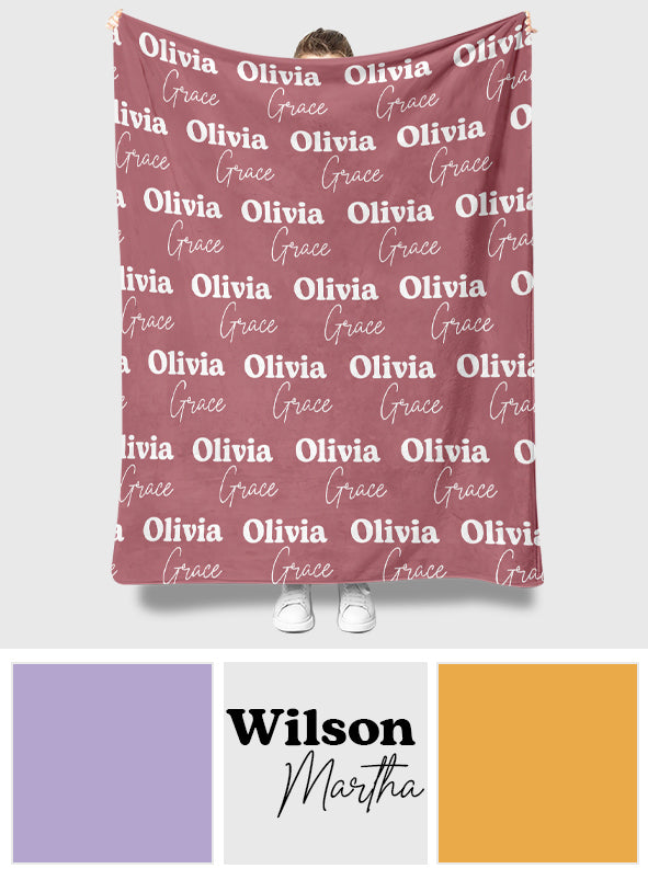 Custom Name Pattern - Personalized Aunt Blanket