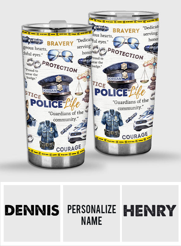 Police Officer - Personalized Police Officer Tumbler