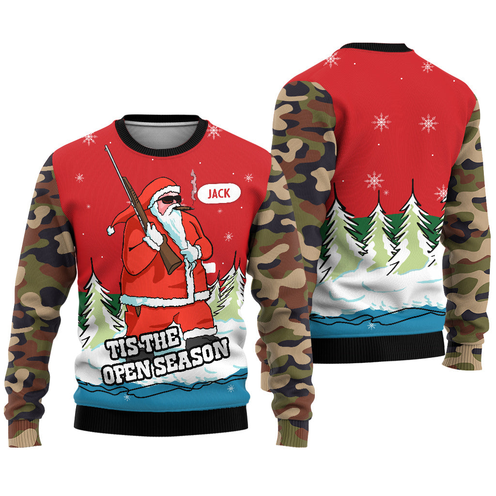 Alles, was ich mir zu Weihnachten wünsche, ist mehr Zeit zum Jagen – personalisierter Jagd-Pullover