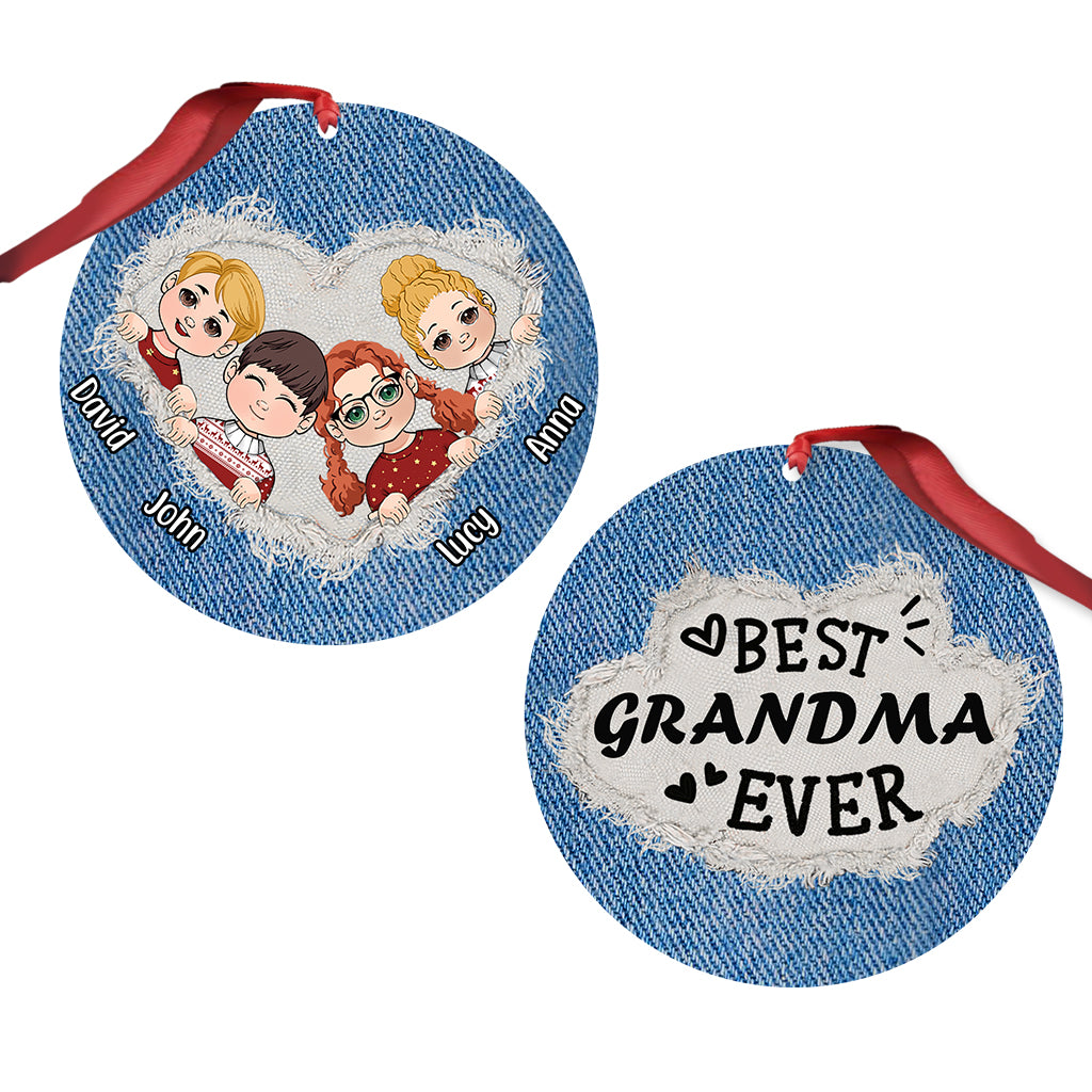 Best Grandma / Mom Ever - Personalized Grandma Ornament
