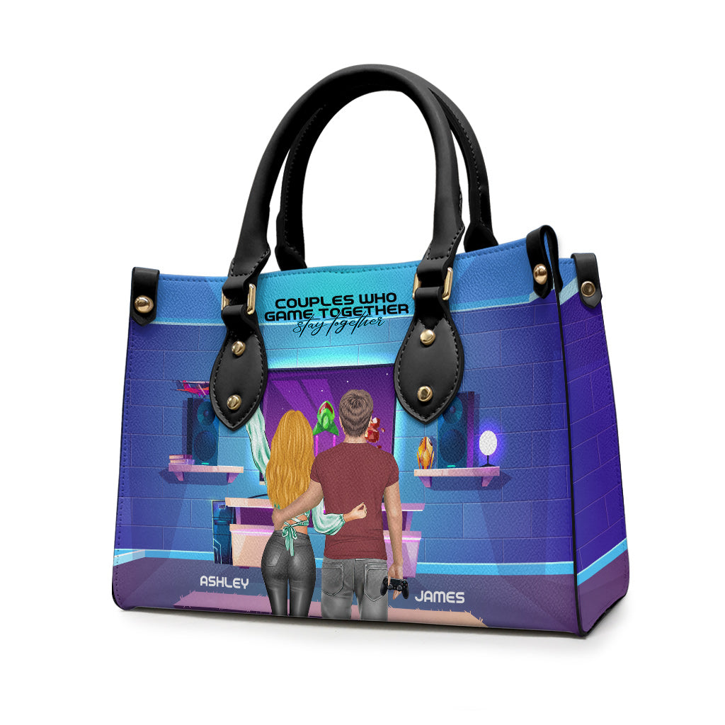I Will Always Be Your Player Two - Video Game gift for boyfriend, husband, wife, girlfriend - Personalized Leather Handbag