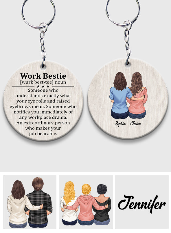Work Bestie - Personalized Colleague Keychain
