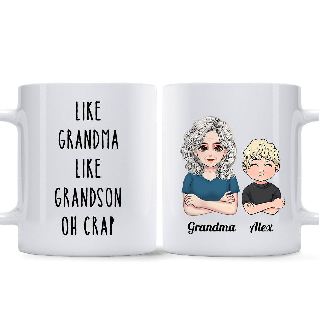 Wie die Mutter, so die Tochter – Oh je! – Familiengeschenk für Tante, Mutter, Oma – Personalisierte Tasse