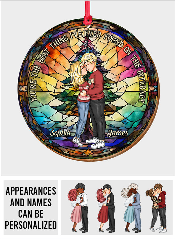 Du bist das Beste, was ich je im Internet gefunden habe – Geschenk für Ehemann, Ehefrau, Freund, Freundin – personalisierter Weihnachtsschmuck