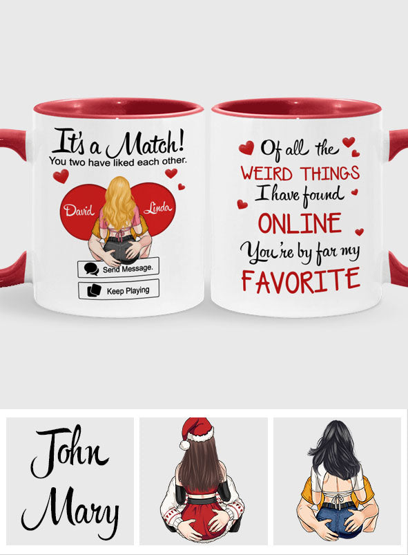 Du bist mit Abstand mein Liebling – Geschenk für Freund, Freundin, Ehemann, Ehefrau – Personalisierte Tasse