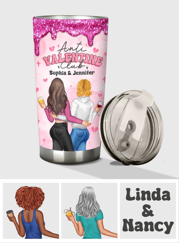 Anti-Valentinstag-Club – Personalisierter Bestie-Becher